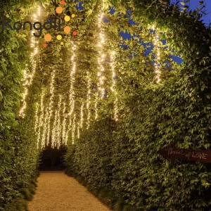 2.4m Led Icicle String Lights Christmas Garden Tree Decoration Christmas Fairy Light Garland Outdoor Party Patio Street Decor