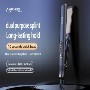 2-In-1 Professional Straightener, Curler, Negative Ion Perm For Long-Lasting Styling 10s Rapid Heating Hair Styling Appliances