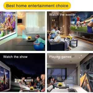 2024 M24 Mini Projector LED Portable Home Projectors Upgrated 640*480P Support 1080P Video Compatible HDMI USB Projection Kids