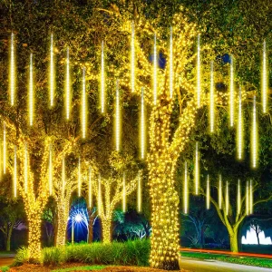 30/50CM LED Meteor Shower Rain Lights Waterproof Falling Raindrop Fairy String Light for Christmas Holiday Party Patio Decor