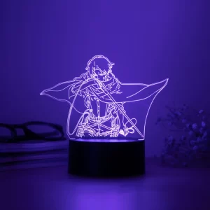3D LED Desk Lamp Colored Transparent Acrylic Night Lamp Indoor Anime Character Small Night Lamp Decoration Holiday Gift