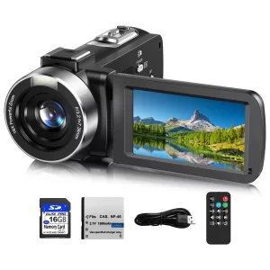 4K Full HD Video Camera 42MP WiFi Livestream Webcam Camcorder 270° Rotation 2.7