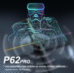 62cm Holographic Fan 722LED Sign Neon Beads 8G Memory Manual DIY Image Text LOGO Advertising Machine Holographic 3D Projector