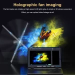 62cm Holographic Fan 722LED Sign Neon Beads 8G Memory Manual DIY Image Text LOGO Advertising Machine Holographic 3D Projector