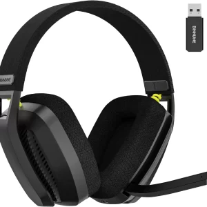 BINNUNE BW06 2.4G Wireless Gaming Headset with Flip ENC Mic for PC, PS4, PS5, Gamer Dual-Mode Bluetooth Headphones