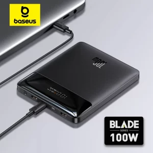 Baseus 100W Power Bank 20000mAh Type C PD Fast Charging Powerbank Portable External Battery Charger for Notebook with 100W Cable