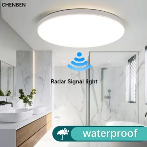Bathroom LED Ceiling Light Auto Radar Motion Sensor Garage Attic Door Corridor TOP Lamp Human Induction Lighting Smart Ceiling