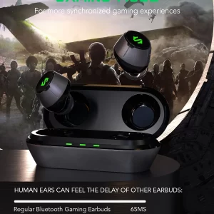 Black Shark Lucifer T4 Wireless Earbuds,Gaming Bluetooth Earbuds with Studio-Quality Sound, IPX5 Waterproof, 24h Listening Time