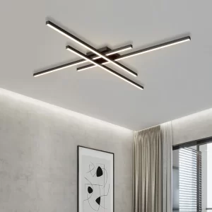 Black chandelier master bedroom lamps living room lamp led ceiling lamp Energy saving light creative guest bedroom strip lights