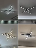 Black chandelier master bedroom lamps living room lamp led ceiling lamp Energy saving light creative guest bedroom strip lights