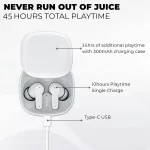 Bluetooth Headphone V5.3 Wireless TWS Earphone Touch Control Earbuds 4 Microphones ENC Noise Cancelling HD Call Customizing APP
