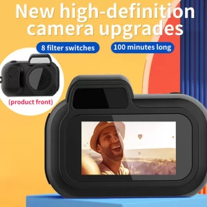 Compact Video Camera Kids Digital Camera 100 Minutes Battery Life One Click  1080P 180mAh with Wrist Strap for Outdoor