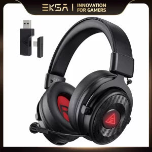 EKSA E900 BT 2.4GHz Wireless Bluetooth Headphones 7.1 USB/Type C Wired Gaming Headset Gamer with ENC Mic For PC/PS4/PS5/Xbox,50H