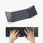 Folding Keyboards with Numeric Keypad Bluetooth Wireless Portable Silm Full-SizeT Foldable Keyboard for Travel Computer PC iPad