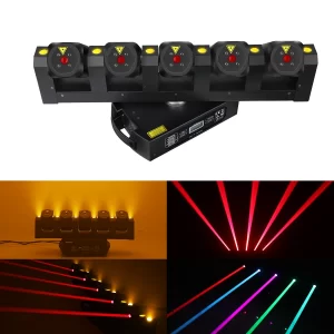 Full Color LED Moving Head Light Stage Beam Effect Lights Bar With Sound Activation DMX Control For DJ Disco Party Wedding KTV