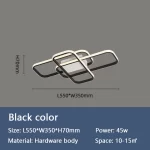 Alexa Smart Home Modern Led ceiling lights for livingroom bedroom lustre Led ceiling light White/Black led Ceiling Lamp fixture