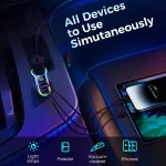 Joyroom 150W 4 in 1 Cigarette Lighter USB Car Charger Adapter, PD3.0 & QC3.0 30W Super Fast USB C Car Charger For iPhone Samsung
