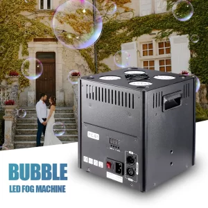 LED Bubble Fog Machine With DMX 512 Remote Control Special Stage Effect Somke Machine Disco Party Lights For DJ Disco Wedding