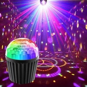 LED Rotating Stage Disco Light DJ Ball Strobe Remote Control Night Lamp Magic Dance Car RGB Christmas Gift Party Club Show Lamp