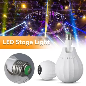Mini Stage Light E27 Lamp Head DJ Disco Lighting Projector Light  Party Club Home Decoration Rotating Voice Controlled Lights