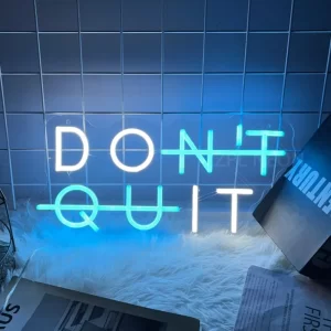 Neon Sign DON’T QUIT DO IT Neon Led Sign Inspirational Quote Game Room Bedroom Decor Wall Art Motivate Neon Light Gym Classroom