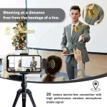 Noise Reduction Wireless Lavalier Microphone Mini Tie Lapel Recording Mic For IPhone Android Mobile Cell Phone With Charging Box