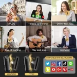 Noise Reduction Wireless Lavalier Microphone Mini Tie Lapel Recording Mic For IPhone Android Mobile Cell Phone With Charging Box