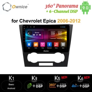 Ownice Octa Core Android 9.0 Car DVD Player  carplay Radio GPS Stereo 360 Panorama DSP 4G For Chevrolet Epica 2006 2007 – 2012