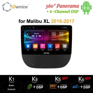Ownice carplay 8Core Android 9.0 360 Panorama 64G ROM 4G RAM Car DVD video Player For CHEVROLET Malibu XL 2016 2017 4G LTE DSP