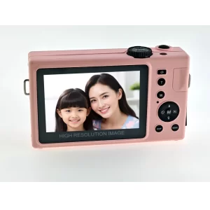Pink retro women’s Digital Camera with 3.0 inch screen Gift Camera Photo and Video 2in1