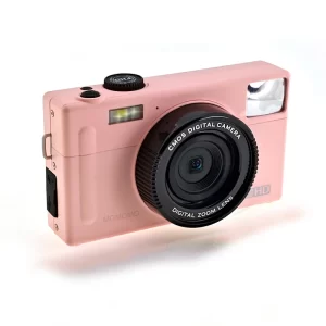 Pink retro women’s Digital Camera with 3.0 inch screen Gift Camera Photo and Video 2in1