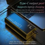 Power Bank For XIAOMI 120W 200000 mAh Super Fast Charging High Capacity Power Banks Laptop Portable Battery For Samsung iPhone