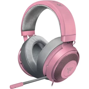 Razer Kraken Pro V2 Lightweight Aluminum Headband Retractable Mic Gaming Headset Works with PC PS4 Xbox Switch&Mobile Devices