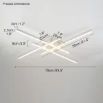 Black chandelier master bedroom lamps living room lamp led ceiling lamp Energy saving light creative guest bedroom strip lights