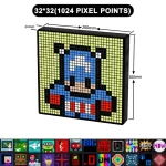 Smart LED Matrix Pixel Display RGB DIY Graffiti Bluetooth App Control Art Display For Gaming Room Decor Cool Animation Frame