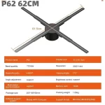3D Hologram Projector Fan Wifi Display Advertising Logo Light Led Sign Holographic Lamp Three-Dimensional Projectors Lamp