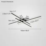 Black chandelier master bedroom lamps living room lamp led ceiling lamp Energy saving light creative guest bedroom strip lights