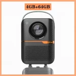 HONGTOP Android Smart Mini Projector 300ANSI Lumen Portable Projector 4K with WIFI Bluetooth 1080P Home Movie Theater Beamer