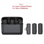 Noise Reduction Wireless Lavalier Microphone Mini Tie Lapel Recording Mic For IPhone Android Mobile Cell Phone With Charging Box