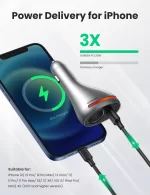 UGREEN 84W USB Car Charger Quick Charge QC PD 4.0 3.0 Fast Charger Adapter In Car Cigarette Lighter Socket For iPhone 14 Xiaomi