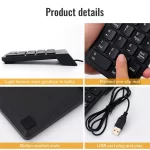 Universal numeric keypad USB Wire Mini number Keyboard keycap for Laptop Desktop PC Computer Numpad 18 Keys Keyboard Accountant