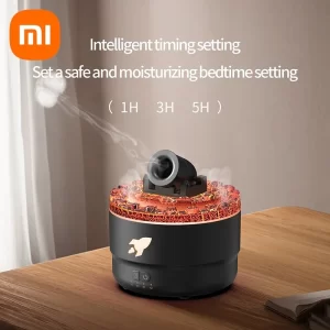 XIAOMI Air Humidifier Aromatherapy Diffuser Creative Volcanic Crack Light Artillery Aroma Diffuser for Home Desktop Ring Spray