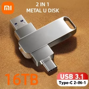 Xiaomi Original 16TB 3.1 USB Flash Drive Metal High-Speed Pen Drive 8TB Waterproof Type-C PenDrive For Computer Storage Devices