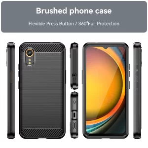 Carbon Fiber Case For Samsung XCover 7 Slim Silicone Soft TPU Cover for Samsung Galaxy XCover7 5G SM-G556B/DS 6.6