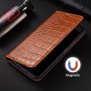 Cases For Huawei Pura 70 Pura70 Pro+ Ultra 5G Luxury Crocodile Flip Case Cowhide Genuine Leather Magnetic Wallet Covers
