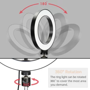 LED Ring Light Photography Light Selfie Lamp With Tripod For Phone Stand Holder Photo Lamp Ringlight For Live Video Streaming