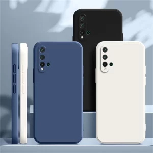 Original Phone Case for Huawei Nova 5T Square Liquid Silicone Nova5t Nova 5 T Soft Luxury Shockproof Cover Funda