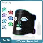 1200mAh Silicone LED Mask 7 Colors Light Therapy Face Mask Skin Rejuvenation Anti-Wrinkle 110 LEDs Phototherapy Beauty Mask