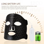 1200mAh Silicone LED Mask 7 Colors Light Therapy Face Mask Skin Rejuvenation Anti-Wrinkle 110 LEDs Phototherapy Beauty Mask