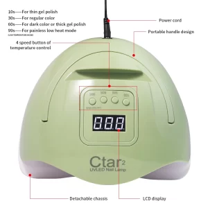 120W UV/LED Nail Lamp Nail Dryer Nail Phototherapy Machine Dual Light Source UV Nail Lamp For Women And Girls Nail Art DIY Use